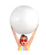 5 Feet White Giant Beach Ball 60 Inches Inflatable Ball Massive Beach De... - £34.74 GBP