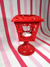 Fab Vintage 1960&#39;s Christmas Lamplighter Ornate Red Lantern + Tealight Hong Kong - £8.03 GBP