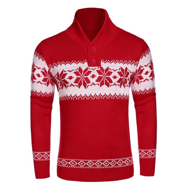  New Men  Christmas Casual Jumpers Thicken Winter Warm  Pullovers Red s Male New - £103.06 GBP