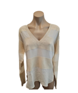CHLOE Neutral Paneled Wool and Silk Blend Sweater $1750 - Size Medium - £364.52 GBP