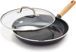 Hudson Healthy Ceramic Nonstick, 11&quot; Frying Pan Skillet with Lid, Vint - £44.65 GBP