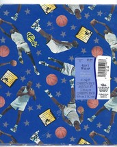 1993 Shaquille O&#39;neal Shaq Wrapping Paper Nba Basketball Gift Wrap Vtg 90s Magic - £15.59 GBP