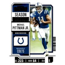 2023 Panini Contenders Michael Pittman Jr.* NFL Colts Game Ticket Blue C... - $3.84