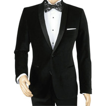 Mens Adolfo Velvet Dinner Jacket Shawl Satin Stage singer 3010J Black Fo... - $50.00