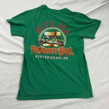 Primanti Bros. Pittsburg PA Bite Me Gildan Adult T-Shirt Green Short Sleeves S - £9.49 GBP