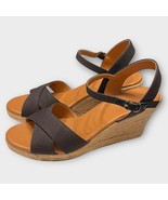 J. CREW  Peep-toe wedge Women Sandals Size US 8 Navy espadrille Casual - €33,40 EUR