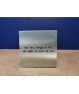 Pottery Barn Trinket Box Metal,the best things in life are right in fron... - £12.66 GBP