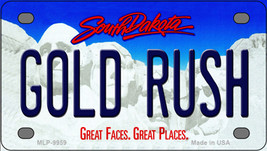 Gold Rush South Dakota Novelty Mini Metal License Plate Tag - £11.76 GBP