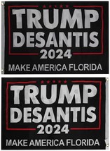 2X3 Trump Desantis 2024 Make America Florida Double Sided 100D Poly Nylon Flag - £29.70 GBP