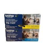 Lot of 2 Brother TN-110 Toner Cartridges Yellow &amp; Cyan Brand-New Open Box - €51,31 EUR