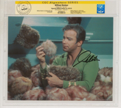 William Shatner SIGNED CGC SS Star Trek Photo James T Kirk Trouble with Tribbles - £233.00 GBP