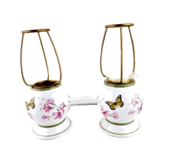 Butterfly Meadow Set of Two Tea Light Lamps NWT No Shades - £27.40 GBP