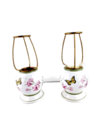 Butterfly Meadow Set of Two Tea Light Lamps NWT No Shades - £27.37 GBP