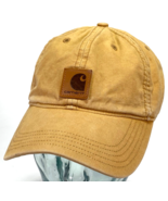 Carhartt Hat Adjustable Tan Strapback RN 14806 100% Cotton-Leather Patch - $20.37 CAD