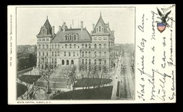 Vintage Souvenir Postcard UDB Back Bay Station Cancel 1903 Albany Capitol NY - £10.05 GBP