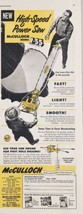 1951 Print Ad McCulloch Model 7-55 High-Speed 2 Man Power Saws Los Angel... - £14.16 GBP