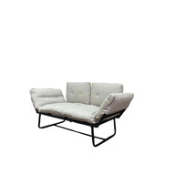 Violette Metal Frame Futon Loveseat - Compact Sofa Bed - $4,883.48 MXN