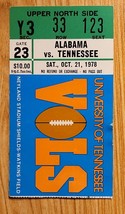 Vintage 1978 Alabama vs. Tennessee Football Ticket Stub VG - £29.80 GBP