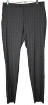 NWT Michael Kors Mens Gray Taupe Plaid Dress Pants Unhemmed 39 - $14.85