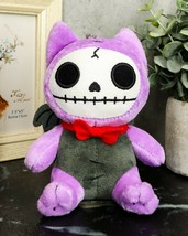 Ebros SM Furry Bones Purple Flappy The Bat W/ Red Tie Voodoo Skeleton Pl... - $18.99