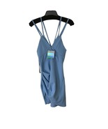 missguided Double Strap Wrap Dress Size 4 Powder Blue Bodycon  New - $29.03 CAD