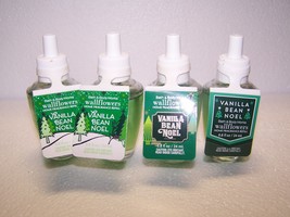 4 Bath &amp; Body Works Vanilla Bean Noel Wallflower Home Fragrance Refill B... - $22.50