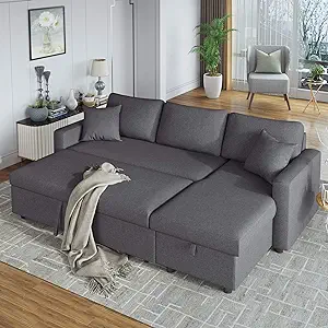 Double Chaise Lounge Floor 72 Inch Sofa Couch Mid-Century Loveseat With ... - $1,037.99