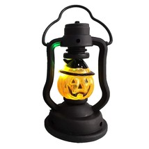 Halloween Kerosene Lantern Skeleton Pumpkin Lamp Gradual Change Night Light - £13.40 GBP
