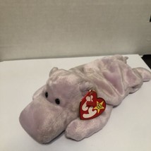Ty Beanie Baby Happy the Hippopotamus - Lavender - £3.59 GBP