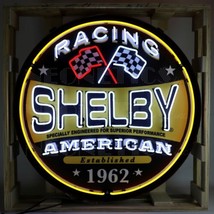 Shelby Racing Round Neon Sign In 36 inches Steel Can - £1,009.65 GBP