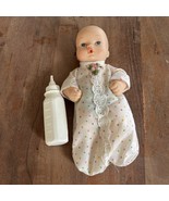 Vintage Horsman Mini Baby Doll Drink &amp; Wet Vinyl Molded Blue Eyes 8” - $35.80 CAD