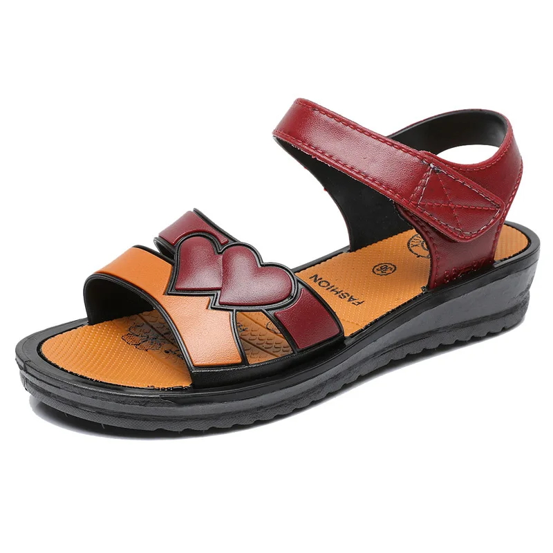 2022  Flat Sandals Women Shoes Gladiator Open Toe Non-slip Soft Sandals Female C - £48.57 GBP