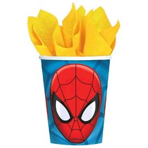 Spider-Man Marvel Paper Cups Birthday Party Supplies 8 Ct Spiderman 9 oz New - £4.75 GBP