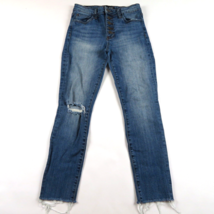 KUT FROM THE KLOTH  Reese High Rise Ankle Straight raw hem ripped jeans Size 0 - $24.15