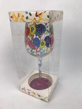 Happy Birthday To You Bottom's Up Wine Glass  Great Deal. - $6.93
