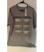 Star Wars t-shirt Mandalorian The Child Grogu Baby Yoda Adult Small grey - $23.54 CAD