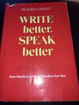 Vintage 1970s Reader&#39;s Digest Write Better Speak Better Hardcover Excellent!! - £3.95 GBP