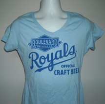 Womens Boulevard Brewing Co Royals Official Craft Beer V Neck t shirt small - $21.73