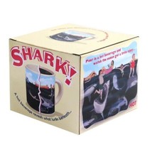 Shark! Heat Changing 14 ounce Ceramic Mug Jaws BOXED NEW UNUSED - £11.59 GBP