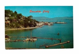 California Sausalito Bridgeway Main Street Boats Bay Sea Postcard Chrome - £1.59 GBP