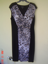 New Connected Black Beige Floral Sheath Career Dress Size 14 Size 16 $98 - £29.10 GBP