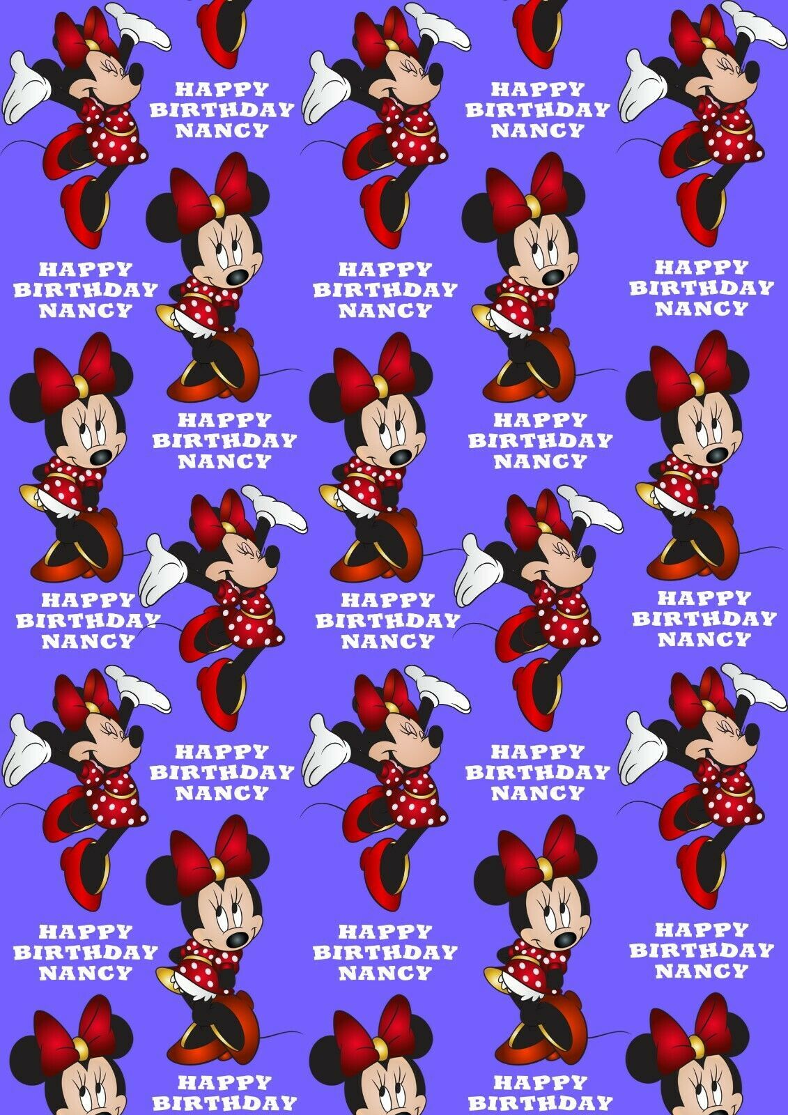 Minnie Mouse Personalised Gift Wrap - Disney Minnie Mouse Wrapping Paper - $5.42