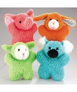 Dog Toys Soft Berber Babies Plush Fleece Squeakers 8" Choose Animal Character  - $8.89