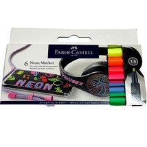 Faber Castell Neon Markers 6 piece Set 1.5 Creative Studio Made in Germany - £11.21 GBP