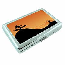 Samurai Sunset Em1 Hip Silver Cigarette Case Id Holder Metal Wallet 4&quot; X... - £6.25 GBP