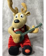 Vintage Dueling Banjo Reindeer Plush Animated Singing Christmas Music - $25.23