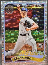 2024 Topps Series 1 Bryan Woo RC #89B-40  1989 Silver Crackle Foil - £2.30 GBP