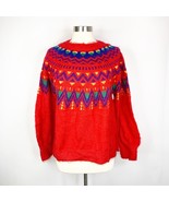 Time And Tru Womens Red Fuzzy Ugly Christmas Sweater Size Small SM NEW - $330.18 MXN
