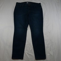 Old Navy 16 Pop Icon Mid Rise Skinny Dark Rinse Flex Denim Jeans - £9.23 GBP