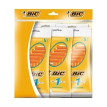 BiC 1 Sensitive Mens Single Blade Disposable Shaver 5 Packs of 5  - $17.00